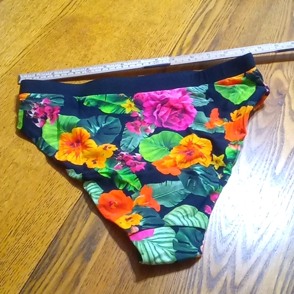 Andie Bikini SMALL Bottom Summer Vacation FLORAL FLOWERS NEW BANDED CHEEKY - Picture 3 of 5